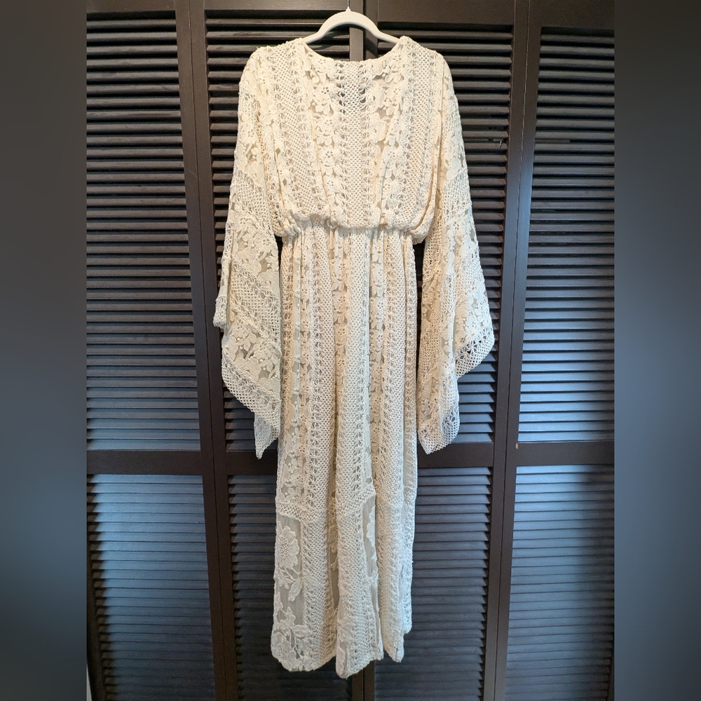 ✨RARE✨ NWOT Free People Vintage Lace Maxi Dress - Picture 6 of 16